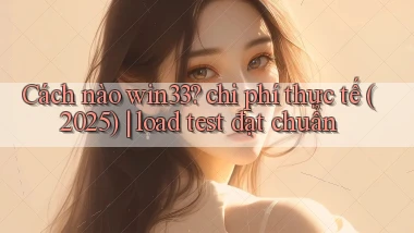 Cách nào win33 chi phí thực tế (2025) load test đạt chuẩn