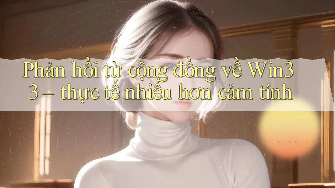 Phản hồi từ cộng đồng về Win33 – thực tế nhiều hơn cảm tính Phản hồi từ cộng đồng về Win33 – thực tế nhiều hơn cảm tính