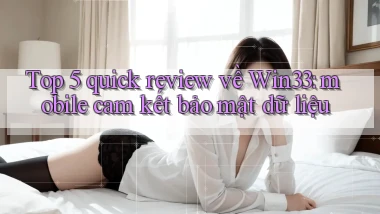 Top 5 quick review về Win33 mobile cam kết bảo mật dữ liệu