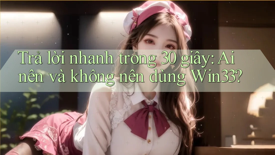 Trả lời nhanh trong 30 giây: Ai nên và không nên dùng Win33?
