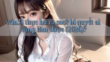 win33 thực hư ra sao bí quyết ai cũng làm được (2026)